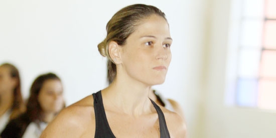 Carolina Medeiros em sua aula de ‘jump’ anteontem